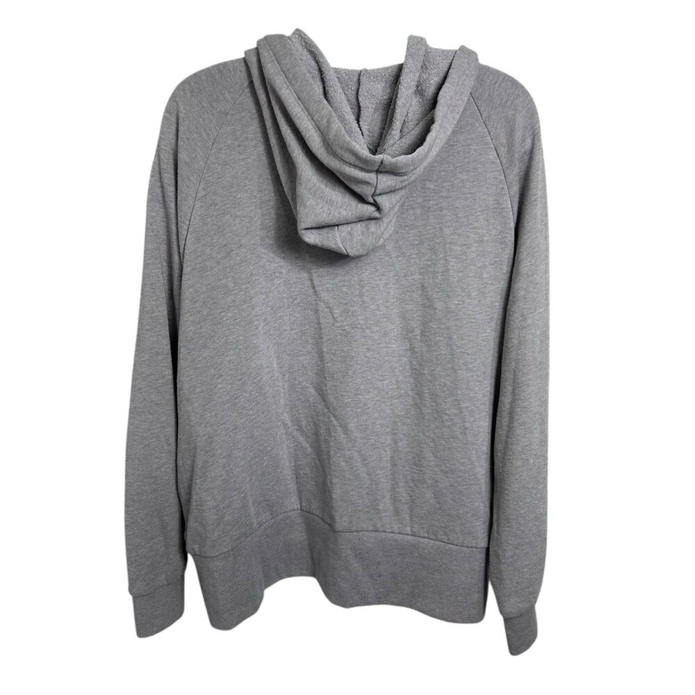 Victoria's Secret Full Zip Hoodie Sz L Fleece Sweatshirt Athletic Grayish Purple - Picture 7 of 8